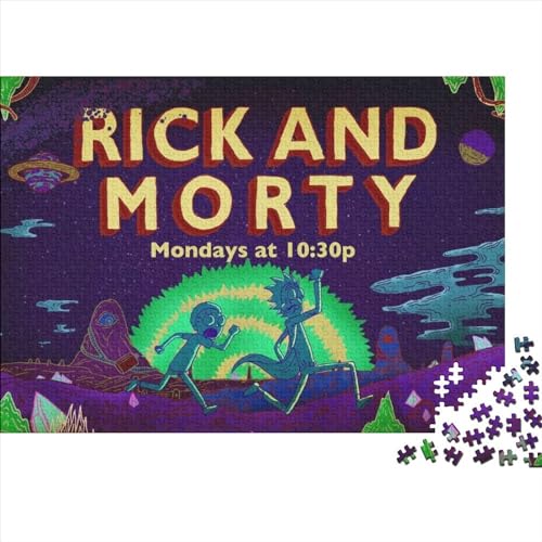 Rick und Morty Puzzles für Erwachsene und Jugendliche, Puzzles für Erwachsene und Teenager, lustige Puzzlespiele, 300 Teile (40x28cm) von TDXHHW