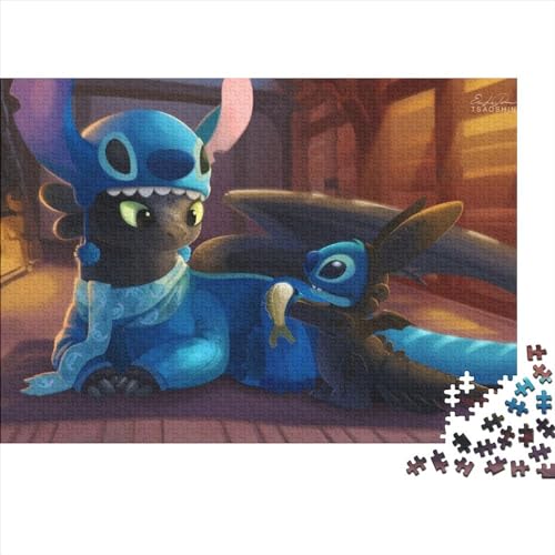 Stitch Puzzles 1000-teiliges Puzzle für Erwachsene, Puzzle für Erwachsene und Jugendliche ab 12 Jahren, 1000 Teile (75x50cm) von TDXHHW