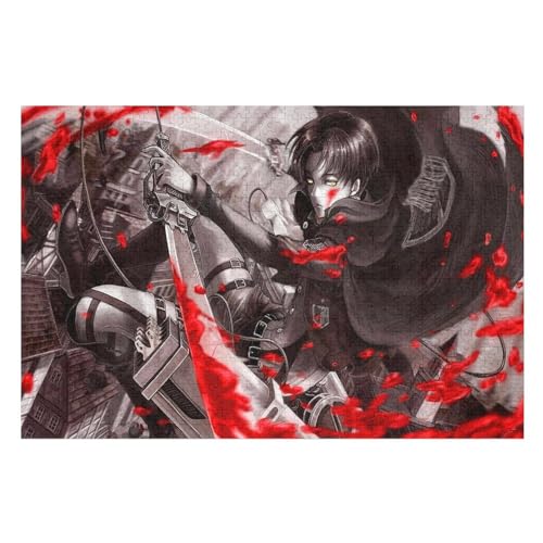 Klassische Puzzle für Erwachsene Teenager Freizeit Spaß Spiel Spielzeug Geeignet，,Anime Attack On Titan,，Lernspielzeug FüR Kinder Papier 38x26 von TDXYz