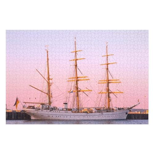 Klassische Puzzle für Erwachsene Teenager Freizeit Spaß Spiel Spielzeug Geeignet，Boot，Lernspielzeug FüR Kinder Holz 75x50 von TDXYz