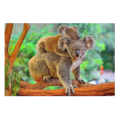 Klassische Puzzle für Erwachsene Teenager Freizeit Spaß Spiel Spielzeug Geeignet，Koala-Mutter ，Lernspielzeug FüR Kinder Holz 75x50 von TDXYz