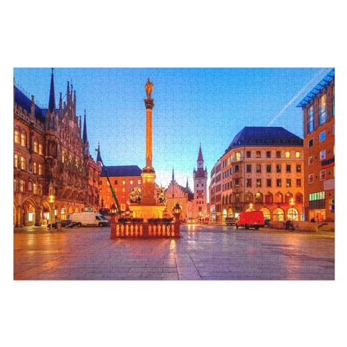 Klassische Puzzle für Erwachsene Teenager Freizeit Spaß Spiel Spielzeug Geeignet，Monument, Night, Lights，Lernspielzeug FüR Kinder Holz 75x50 von TDXYz