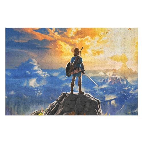 Klassische Puzzle für Erwachsene Teenager Freizeit Spaß Spiel Spielzeug Geeignet，Zelda Legende Puzzles，Lernspielzeug FüR Kinder Holz 75x50 von TDXYz