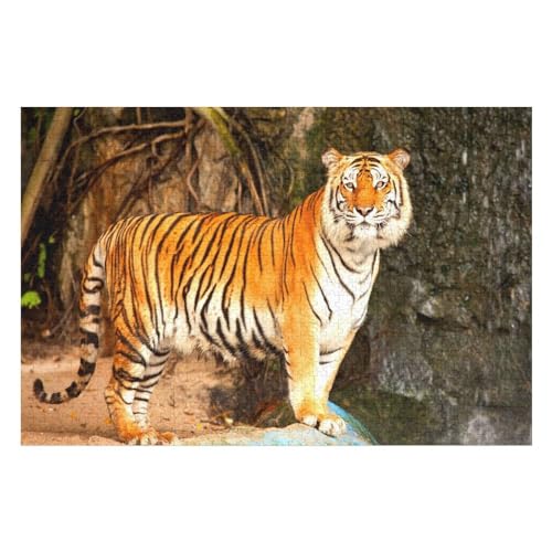 Puzzle für Erwachsene und Kinder ab 14 Jahren, 1000 StüCk，Sibirischer Tiger，，Lernspielzeug FüR Kinder Holz 75x50 von TDXYz