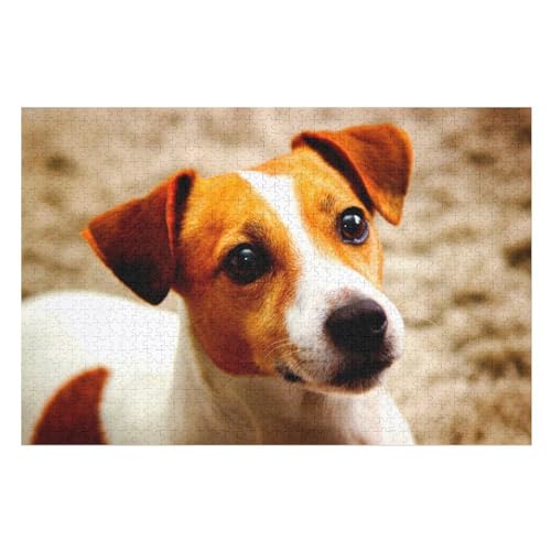 Wohnkultur Geburtstag ，Challenging Games Moderne Lernspiel Stress Relief ，1000 StüCk，,Jack Russell Terrier,，Lernspielzeug FüR Kinder Holz 75x50 von TDXYz