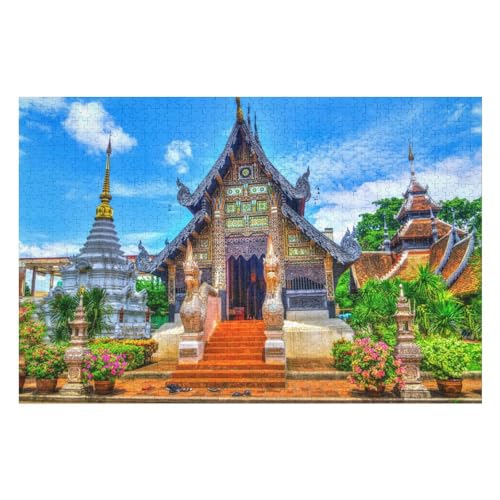 Wohnkultur Geburtstag ，Challenging Games Moderne Lernspiel Stress Relief ，1000 StüCk，Tempel Puzzle ，Lernspielzeug FüR Kinder Papier 38x26 von TDXYz