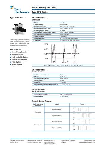 TE Connectivity 2-1879315-4 Encoder Schaltpositionen 24 1000 St. Box von TE Connectivity