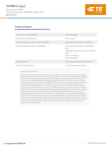 TE Connectivity B07C932AC1-0438 Package 1St. von TE Connectivity