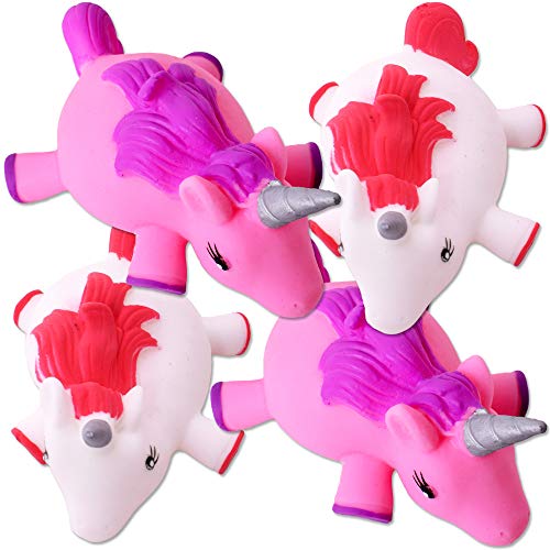 TE-Trend 4 Stück Einhorn Schweinhorn Unicorn Animal Luftballon Ballon Ball Aufblasbar 25cm Ø Kinder Spielzeug Mitgebsel von TE-Trend