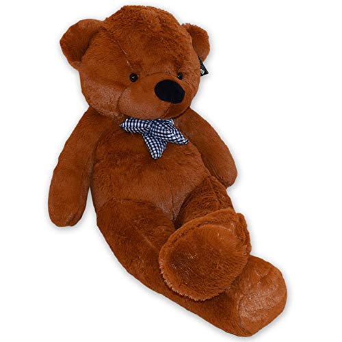 TE-Trend Bär Plüschbär Riesen Kuscheltier XXL Teddybär Riesig Large Teddy Bear Plüschteddy 120 cm Dunkelbraun Braun von TE-Trend