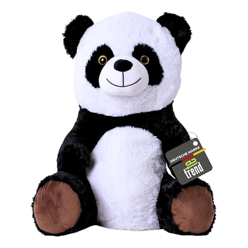 TE-Trend Panda-Plüschtier 50 cm - niedlicher Kuschelbär mit Glitzeraugen für Trost und Freude - perfektes Kuscheltier für unvergessliche Kuschelstunden und liebevolle Momente - Plüsch-Panda von TE-Trend