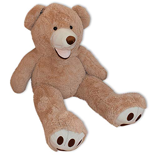 TE-Trend Kuscheltier Riesen Teddy 160cm - XXL Plüschbär Geschenk in Hellbraun - weicher Kuschelfreund für Kinder & Erwachsene - Stofftier waschbar & EN71-geprüft - Deutscher Anbieter von TE-Trend