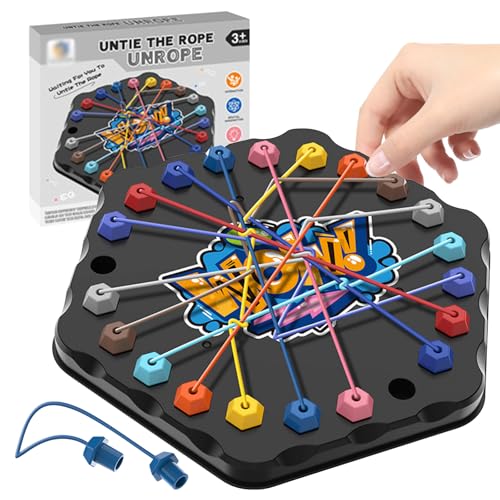 TECHEEL Brainy Knots Spiel Rope Challenge Puzzle Twisted Seil Puzzlespiel Knots Rope Untangling Tischstrategie Brettspie Logik Spiele Knot für Kinder und Erwachsene TECHEEL Brainy Knots Spiel Rope Challenge Puzzle Twisted Seil Puzzlespiel Knots Rope Untangling Tischstrategie Brettspie Logik Spiele Knot für Kinder und Erwachsene von TECHEEL