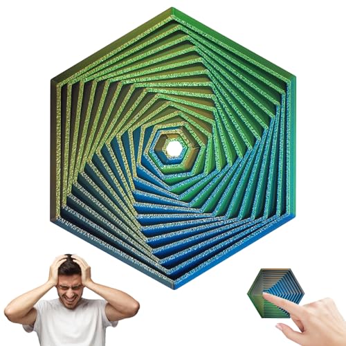 TECHEEL Fractal Fidget Hexagon Anti Stress Spielzeug Hexagon Spirale Toy 3D Printing Fidget Hexagon Spirale Spielzeug Hexagon Fidget Toy Stressabbau für Kinder & Erwachsene Angst Fidget Spielzeug von TECHEEL