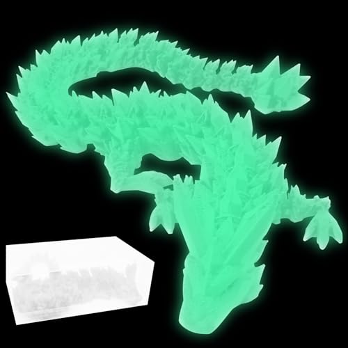 TECHEEL 3D Gedrucktes Drachen Ewegliche Gelenke Drache 3D Printed Dragon Beweglicher Drache Kristalldrache Geheimnisvolle Drachen Spielzeug 3D Gedrucktes Drachen für Jungen, Kinder, Mädchen von TECHEEL