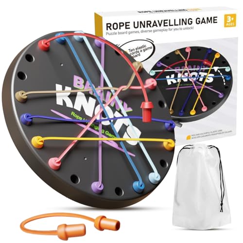 TECHEEL Knots Rope Untangling Tisch Strategie Brettspiel Seil Puzzle Brettspiel Seil Sortier Puzzlespiel Puzzle sortierer Familienspiele für Kinder und Erwachsene von TECHEEL