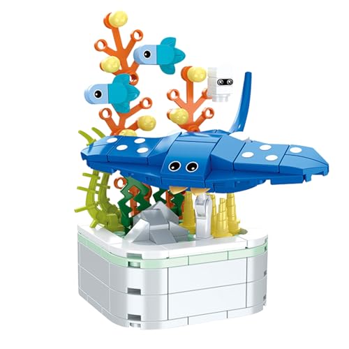 TECHEEL Mini Tiere Bausteine Ideas Bauspielzeug Meerestier Baustein Ozeane Bausteine Set Aquarium Baustein klemmbausteine Deko Bausteine Geschenk Bauspielzeug Erwachsene Kinder ab 6 Jahren. von TECHEEL