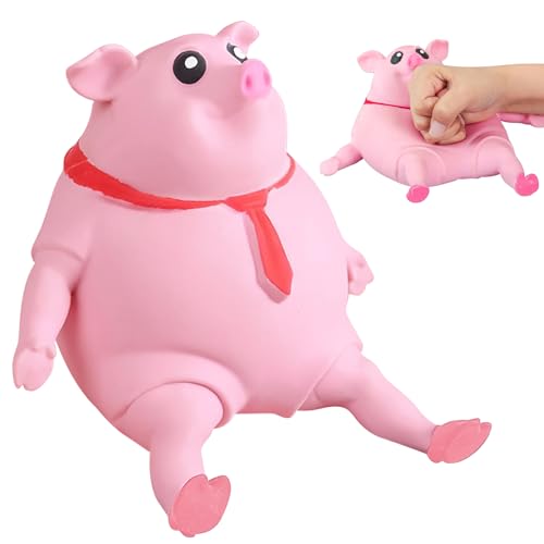 TECHEEL Schwein Stress Spielzeug Stress Schwein Rosa Piggy Squeeze Toy Schweine Quetschspielzeug Sensorik Autismus Spielzeug Party Geschenke Für Kinder. von TECHEEL