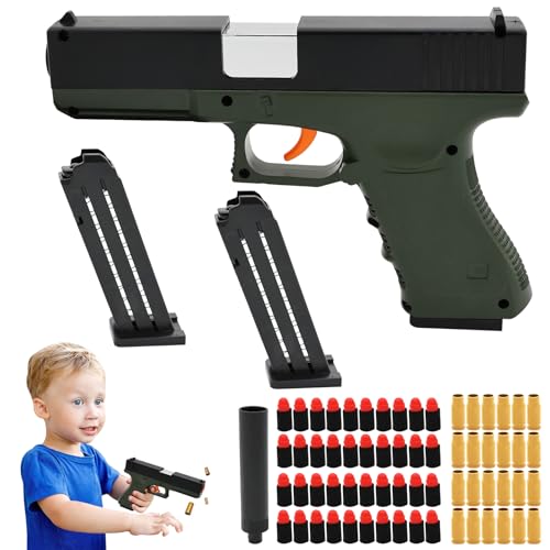 TECHEEL Spielzeug Pistole Kinder Pistole Spielzeug Pistole Kinder Schaumstoff Pistole Mini Blaster Toy Gun Spielzeugpistole Pistolenmodell für Kinder ab 6 7 8 9+ Jahren Kindergeschenke von TECHEEL