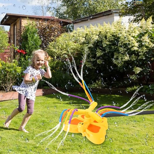 TECHEEL Wasserspielzeug Kinder Outdoor Wassersprinkler Kinder Outdoor Gartenspielzeug Kinder Sprinkler Kinder Spielzeug Garten Wassersprinkler Garten Kinder Gartenspielzeug für Mädchen Jungen von TECHEEL