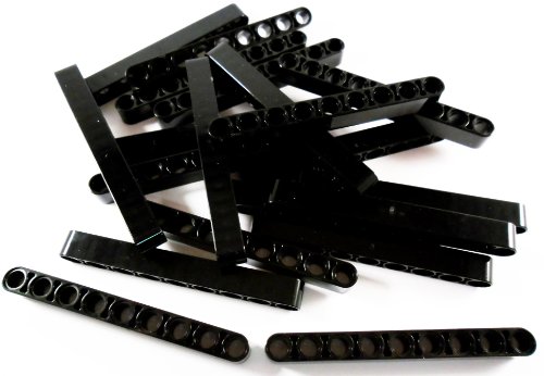 20 Stück LEGO TECHNIC "Liftarm 1x9 Noppen" in Schwarz. von LEGO