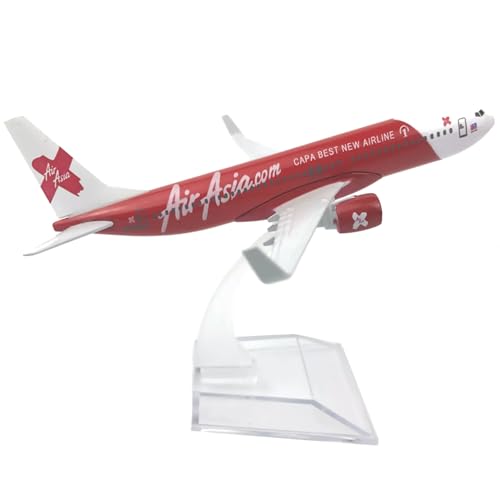 TECKEEN 1:400 Red Air Asia Airlines B737 Flugzeugmodell Simulation Flugzeugmodell Luftfahrtmodell Flugzeugbausätze für Sammlung und Geschenk von TECKEEN