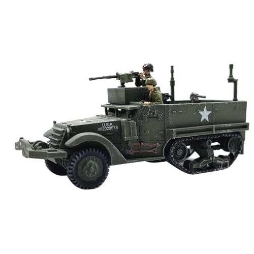 TECKEEN 1:72 Alloy WWII US Army M3 Half Track Panzerfahrzeug Modell Simulation Kämpfer Panzer Militär Wissenschaft Ausstellungsmodell von TECKEEN