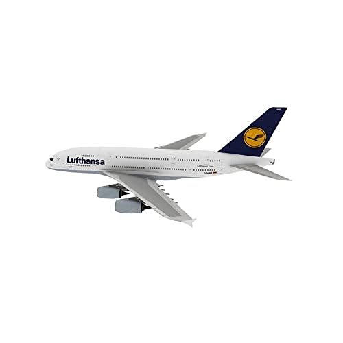 TECKEEN 16 x 10 x 9 cm A380 deutsches Lufthansa-Flugzeug-Metallmodell, Druckguss-Modell von TECKEEN