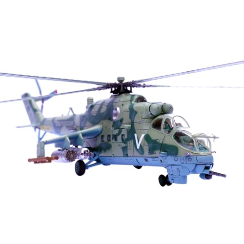 TECKEEN Alloy Russian Army Mi-24V Hubschrauber Flugzeugmodell Flugzeugmodell 1:72 Modell Simulation Wissenschaft Ausstellungsmodell von TECKEEN