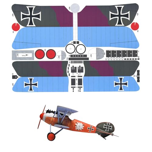 TECKEEN Britain Albatross D.V Fighter Paper Fighter Military Model Diecast Plane Model for Collection (Unassembled Kit) Model Collection von TECKEEN