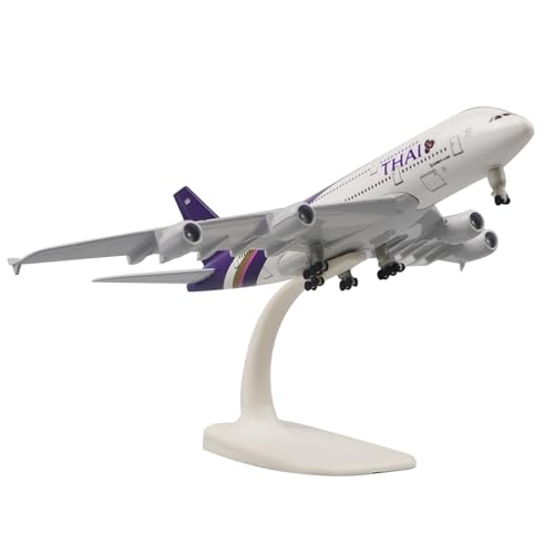 TECKEEN Maßstab 1:400 Thai Airways A380 Flugzeugmodell Legierung Modell Druckguss Flugzeug Hochsimulation Modell für Sammlung von TECKEEN