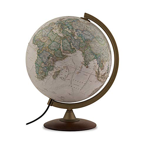 TECNODIDATTICA – Terrassenballon NATGEO Explorer Executive 30 | National Geographic Executive | Basis aus Buchenholz | beleuchtet | Text in Spanisch | Durchmesser 30 cm von Tecnodidattica