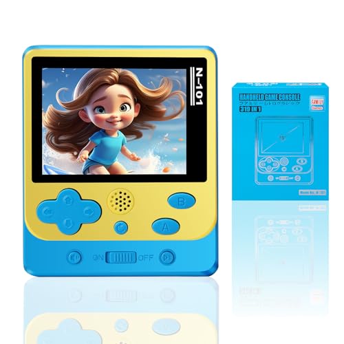 Handheld-Spielkonsole für Kinder, vorinstallierte 319 Retro-Videospiele, tragbarer Gaming-Player mit 2,5-Zoll-LCD-Bildschirm, Mini-Arcade-Elektronisches Spielzeug, Geschenke für Jungen und Mädchen, von TECTINTER