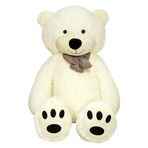 TEDBI Teddybär 160cm | Farbe Creme | Groß XXL Teddy Bear Gigant Plüschbär Stofftier Kuscheltier Plüschtier Größe XL Cremebär Teddi Bär von TEDBI