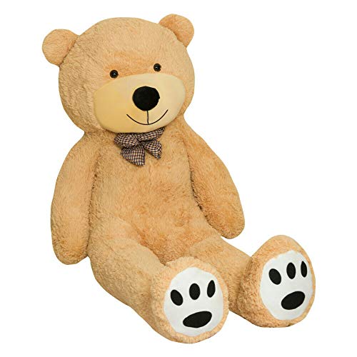 TEDBI Teddybär 180cm | Farbe Hellbraun | Groß XXL Teddy Bear Gigant Plüschbär Stofftier Kuscheltier Plüschtier Größe XL Braunbär Teddi Bär von TEDBI