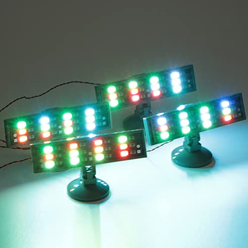 TEDDOO ® 4 Sets von Baustein Leuchten, Baustein LED Licht Kit, Suchscheinwerfer, geeignet für große Baustein Modelle, Konturleuchten, USB Stecker (kompatibel mit gängigen Baustein Marken) von TEDDOO