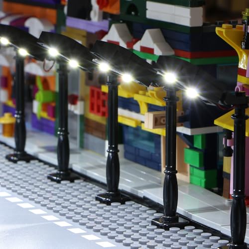TEDDOO 10 Stück Kompatibel mit Lego Baustein Straßenlaternen DIY LED-Beleuchtungs-Kit Stadt Leuchtsteine Set Block Geschenk Kleine Partikel Baustein Lichter 2039 11062 (Schwarze Säule Weißes Licht) TEDDOO 10 Stück Kompatibel mit Lego Baustein Straßenlaternen DIY LED-Beleuchtungs-Kit Stadt Leuchtsteine Set Block Geschenk Kleine Partikel Baustein Lichter 2039 11062 (Schwarze Säule Weißes Licht) von TEDDOO