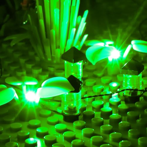 TEDDOO 14 Mini LED 1X1 Beleuchtung Set Backsteine licht Ziegel Zubehör USB Spielzeug Grünes Lampe（Compatible with Lego and Other Major Brand Bricks ） von TEDDOO