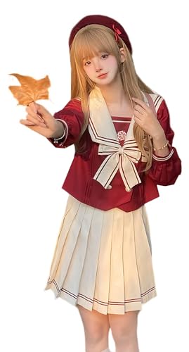 TEDPRBGE Japanische Schuluniform-Kostüm, Matrosenuniform, JK, Hemden, Uniform, Anime, Cosplay, Kostüme für Damen, Größe XL von TEDPRBGE