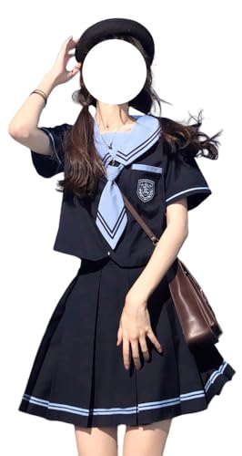 TEDPRBGE Japanische Schuluniform-Kostüm, Matrosenuniform, JK, Hemden, Uniform, Anime, Cosplay, Kostüme für Damen, Größe XL TEDPRBGE Japanische Schuluniform-Kostüm, Matrosenuniform, JK, Hemden, Uniform, Anime, Cosplay, Kostüme für Damen, Größe XL von TEDPRBGE