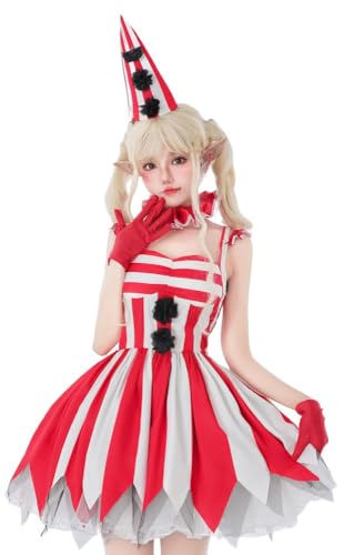 TEDPRBGE Zirkus-Clown-Kostüme, rot, ärmellos, Halloween, Cosplay, Kostüme für Damen, Größe L TEDPRBGE Zirkus-Clown-Kostüme, rot, ärmellos, Halloween, Cosplay, Kostüme für Damen, Größe L von TEDPRBGE