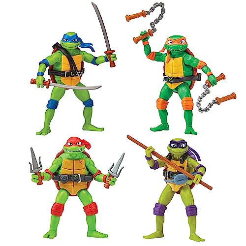 NANQUAN Teenage Mutant Ninja Turtles: Mutant Mayhem Basic Figure Turtle 4-Pack Bundle by Playmates Toys von TEENAGE MUTANT NINJA