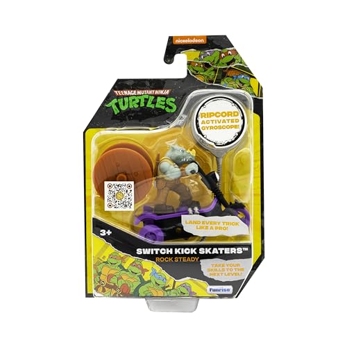 TEENAGE MUTANT NINJA Turtles | Rock Steady Mutant Mayhem Gyro Selbststabilisierendes Skateboard-Spielzeug mit Reißleine | TMNT Swich Kick Skaters, Classic Edition, Alter 3+ Geschenke & Spielzeug von TEENAGE MUTANT NINJA