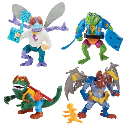 TEENAGE MUTANT NINJA Turtles: Playmates Toys Classic 10,2 cm Mutant 4er-Pack Figurenbündel – Wave 2 von TEENAGE MUTANT NINJA