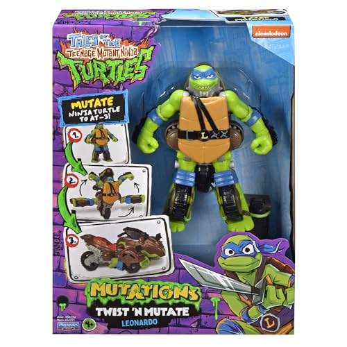 TEENAGE MUTANT NINJA 84291CO Tales Turtles Twist N Mutate Leonardo to 3-Rad-Schlingenschussfahrzeug von Playmates Toys, Mehrfarbig von TEENAGE MUTANT NINJA