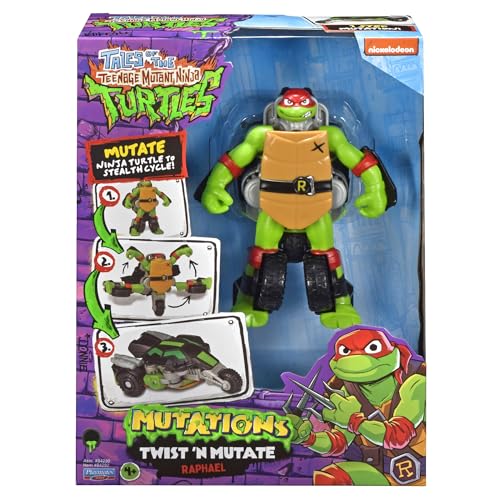 TEENAGE MUTANT NINJA 84292CO Tales Turtles Twist N Mutate Raphael Verwandelt Sich von Actionfigur zum Stealth-Fahrzeug, Mehrfarbig von TEENAGE MUTANT NINJA