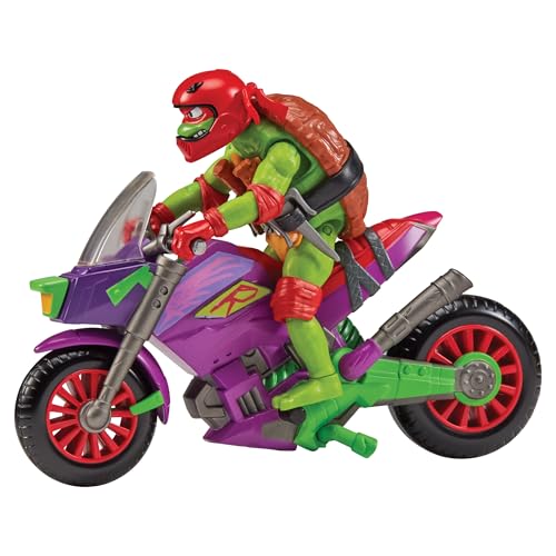 TEENAGE MUTANT NINJA Turtles - Fahrzeug mit Figur - Lila Drachen-Cycle mit Raph von TEENAGE MUTANT NINJA