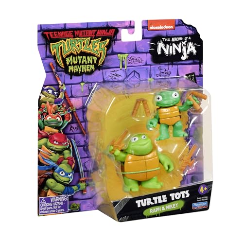 Teenage Mutant Ninja Turtles 83291 Turtle Tots Actionfigur, 2er-Pack, mit Michelangelo und Raphael, Jungen von 4 bis 7 Jahren und TMNT-Fans von TEENAGE MUTANT NINJA