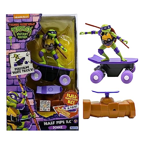 TEENAGE MUTANT NINJA Turtles | Mutant Mayhem Donatello Turtles Fernstgesteuertes Half Pipe-Fahrzeug, Filmedition, Ninja Turtles Spielzeug und Geschenke ab 5 Jahre von TEENAGE MUTANT NINJA