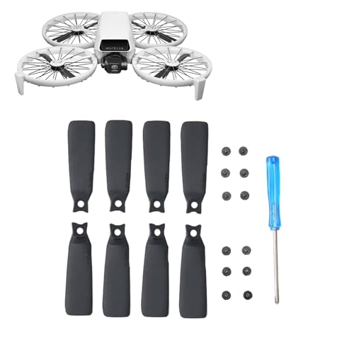 TEHAOUU 8pcs Ersatz Propeller für DJI Flip Propeller Geräuscharmes Blatt mit Schraubendreher Ersatzteile Drohne Zubehör von TEHAOUU